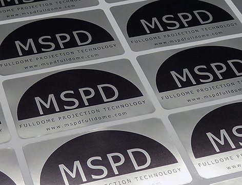 Custom Metallic Stickers  Printed on Gold Silver Material